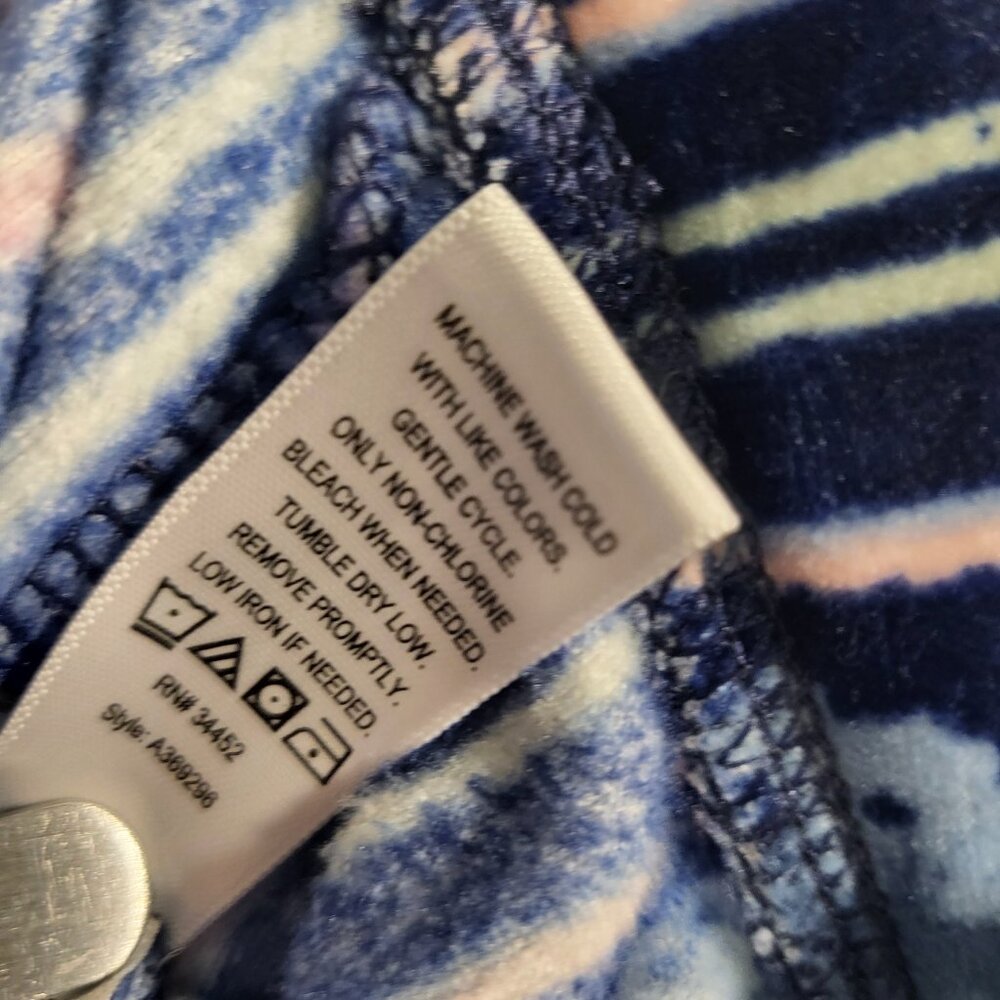 Cuddl Duds Ultra Plush Velvet Fleece Jogger Pant Size XL Blue/Pink Stripes - Picture 7 of 7